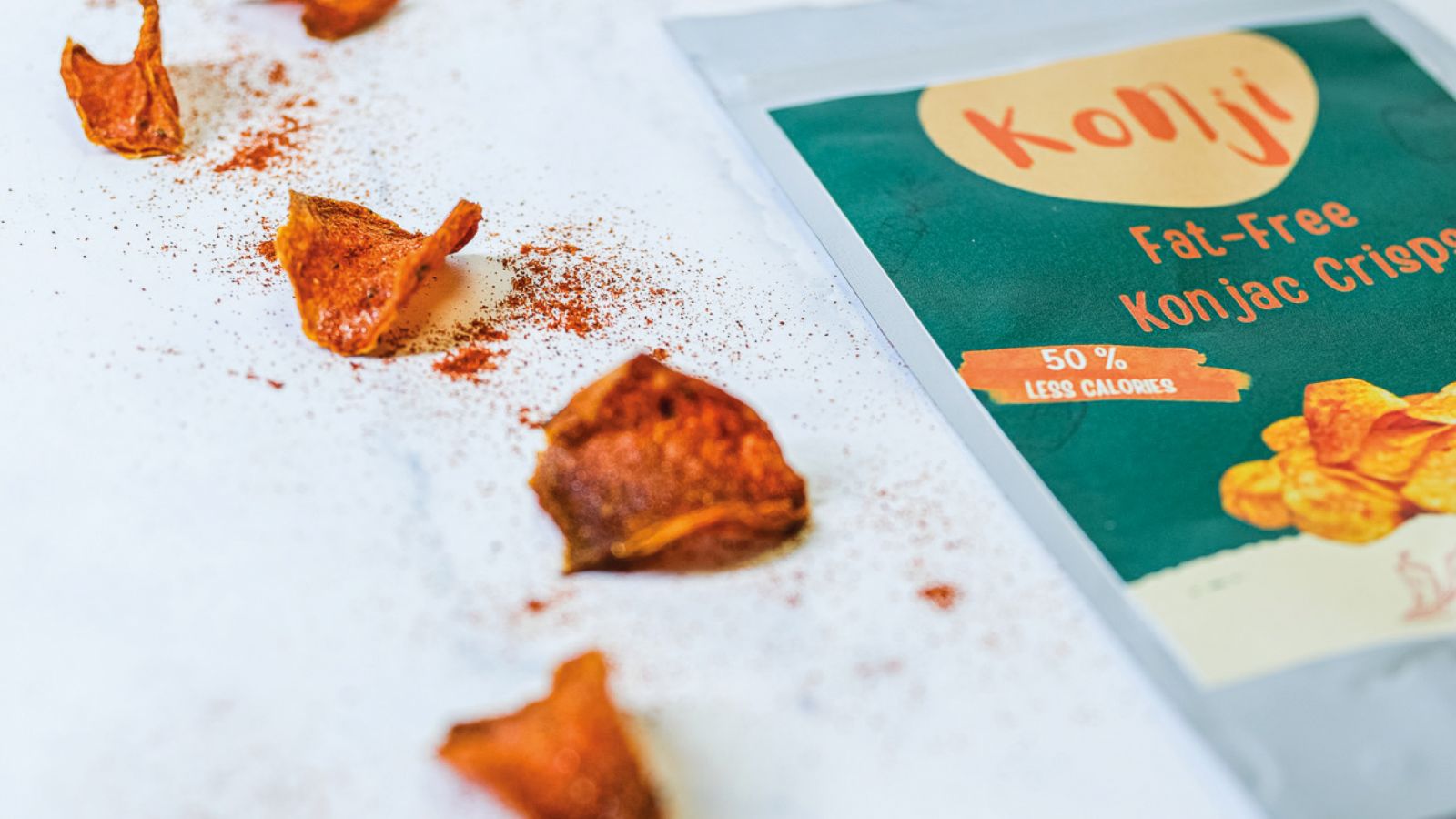 Konji: caloriearme konjakchips boordevol vezels